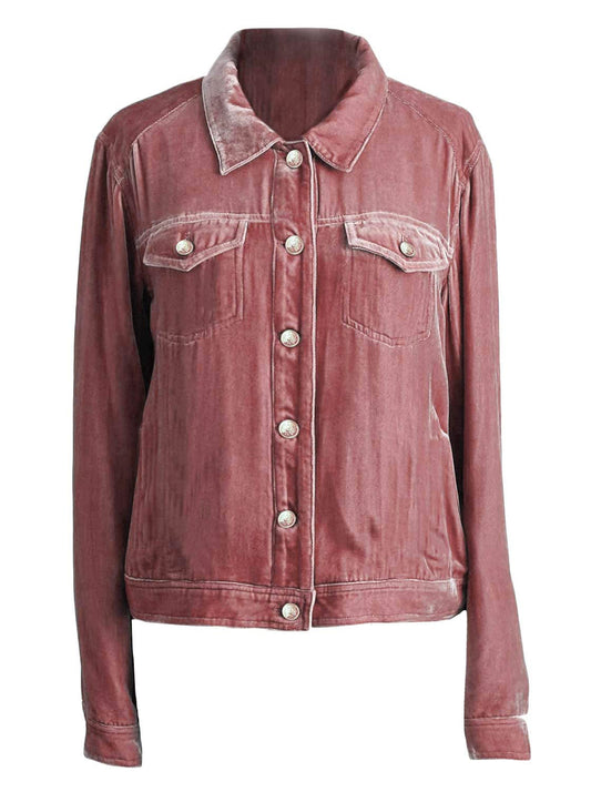 Button Up Long Sleeve Jacket with Chest Pockets Button Up Long Sleeve Jacket with Chest Pockets