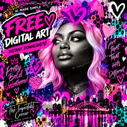 Pink Heart Collage Beauty free digital art cover - The Imperfekt Corner