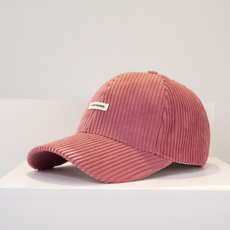 Warm Hard Top Corduroy Baseball Cap For Children