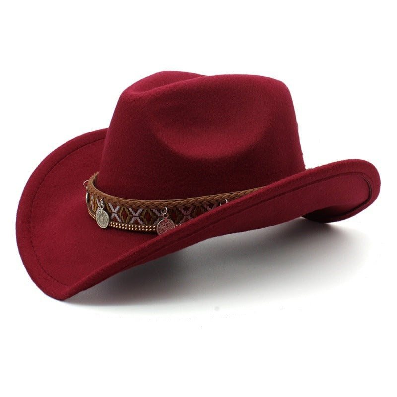 Tibetan Style Chinese Style Pendant Leisure Sun Shade Protection Cowboy Hat