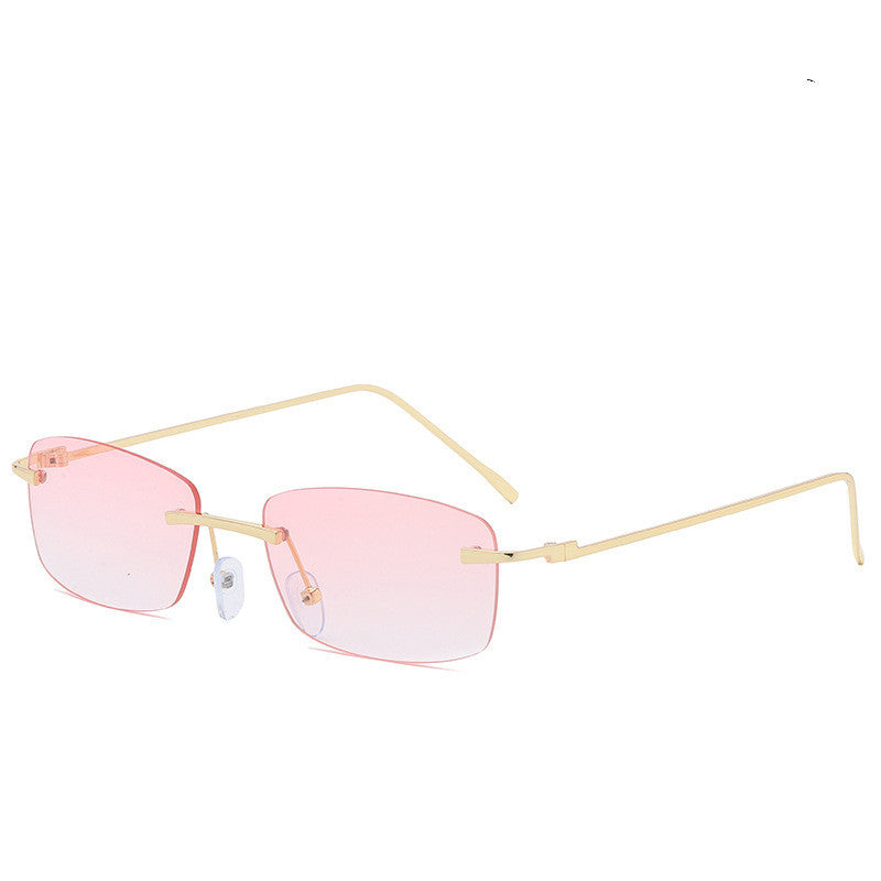 Fashion Rimless Cut-edge Sunglasses Ocean Lens Sunglasses