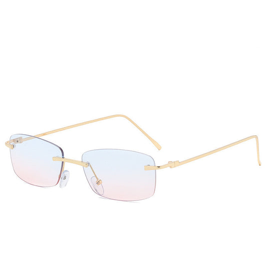 Fashion Rimless Cut-edge Sunglasses Ocean Lens Sunglasses