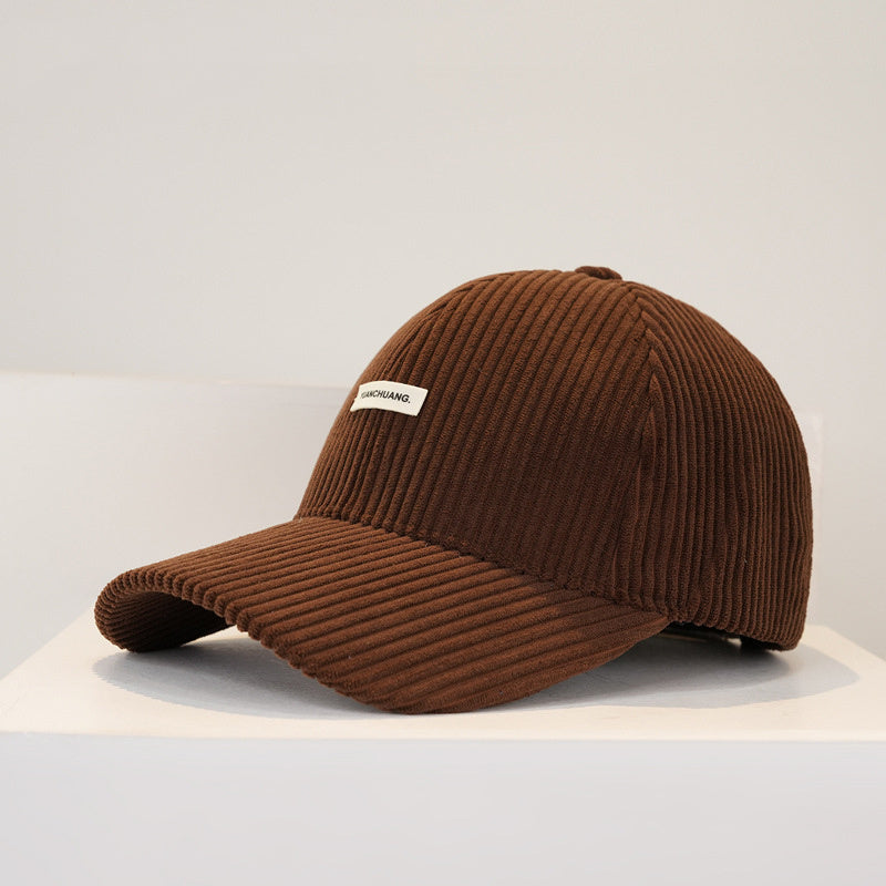 Warm Hard Top Corduroy Baseball Cap For Children