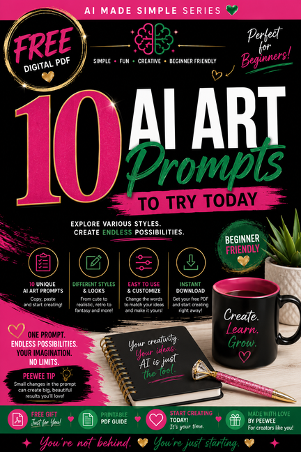 10 AI Art Prompts to Try Today | FREE Beginner Starter Guide
