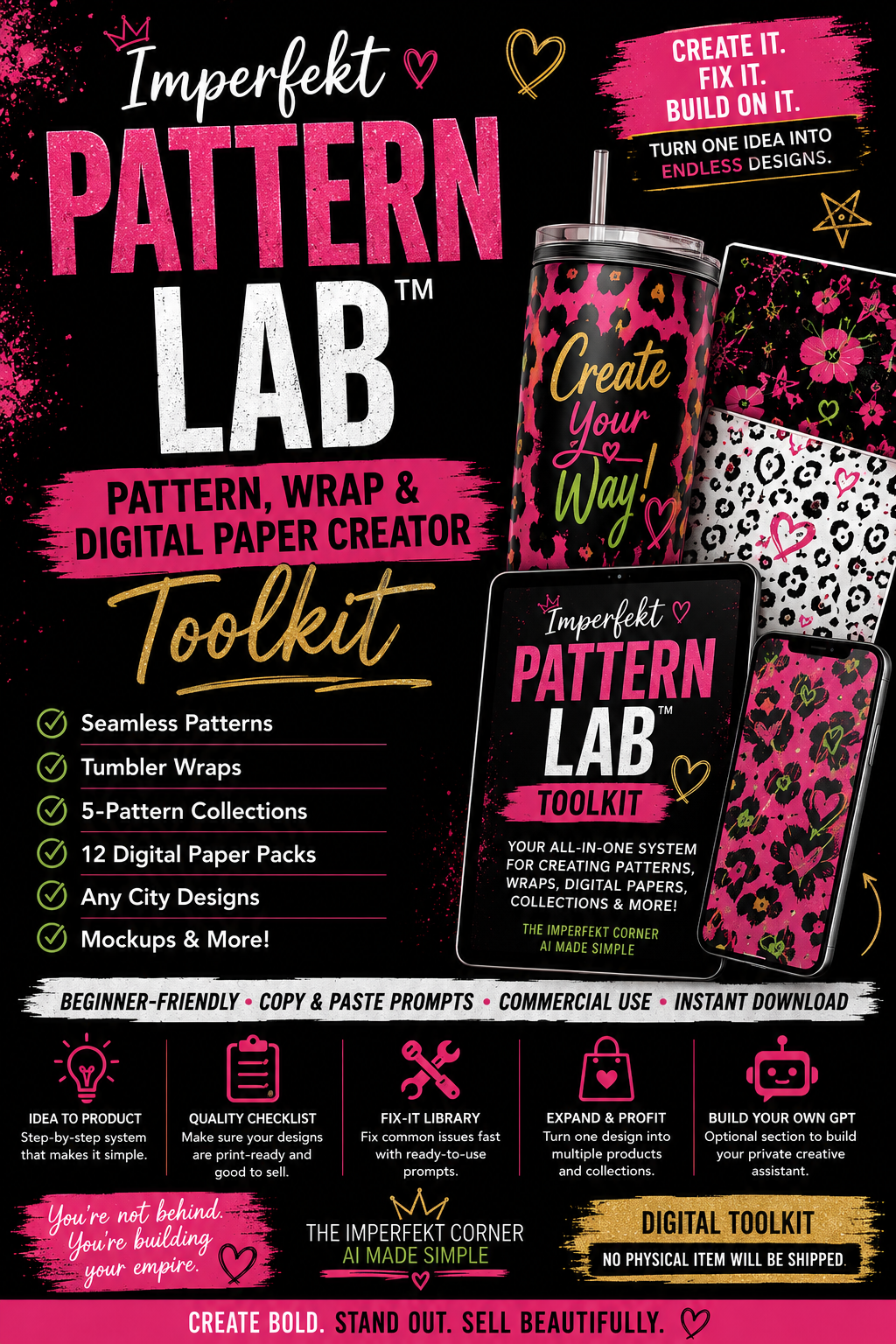 Imperfekt Pattern Lab™ | Pattern, Wrap & Digital Paper Creator Toolkit