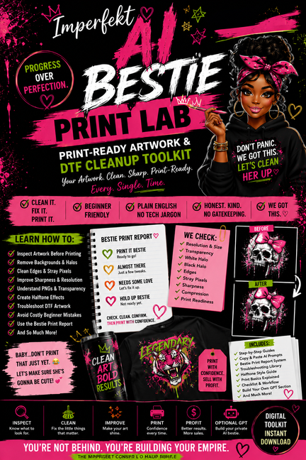 Imperfekt AI Bestie™ Print Lab | Print-Ready Artwork & DTF Cleanup Toolkit