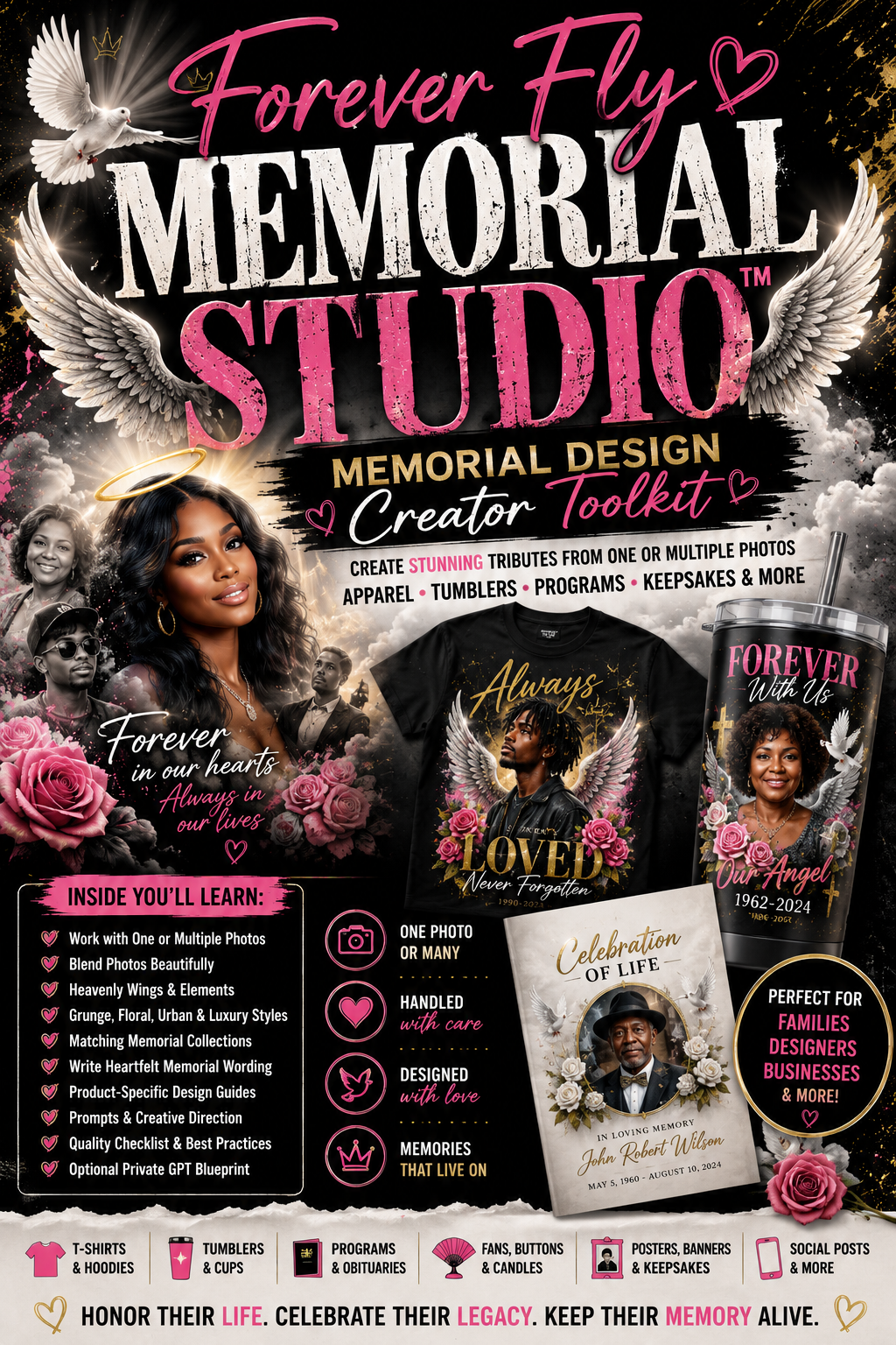 Forever Fly Memorial Studio™ | Memorial Design Creator Toolkit