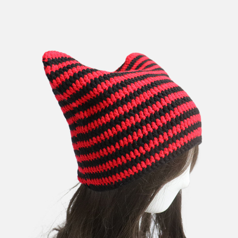 Strawberry Hat Handmade Knitted Cute Wool All-match Casual Make Your Face Look Smaller Toe Cap